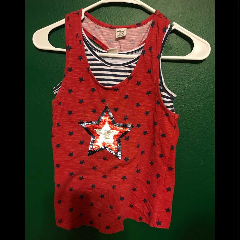 Red white and blue tank
